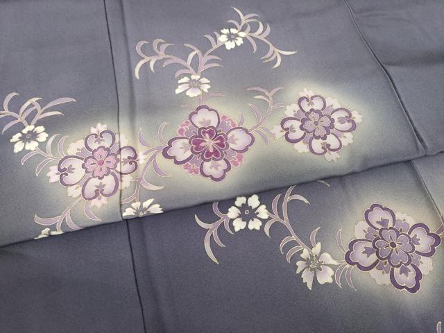 平和屋着物●訪問着 刺繍 舞花文 暈し染め 金彩 正絹 逸品 AABF9019ck