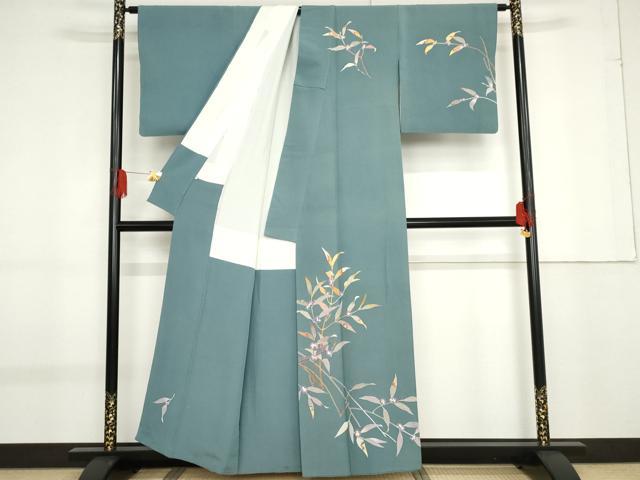 平和屋着物●本加賀友禅作家 中町博志 訪問着 枝花文 伊勢丹扱い 正絹 逸品 AABF9061cs