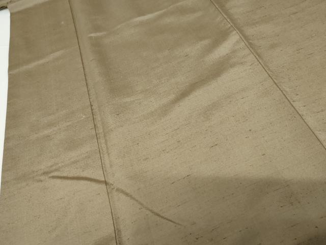 平和屋着物●男性 紬 色無地 生壁色 キングサイズ 正絹 逸品 AABF9078cs