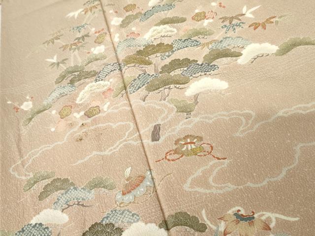 平和屋着物●訪問着 立波松竹梅文 金彩 正絹 逸品 AABF9079cs