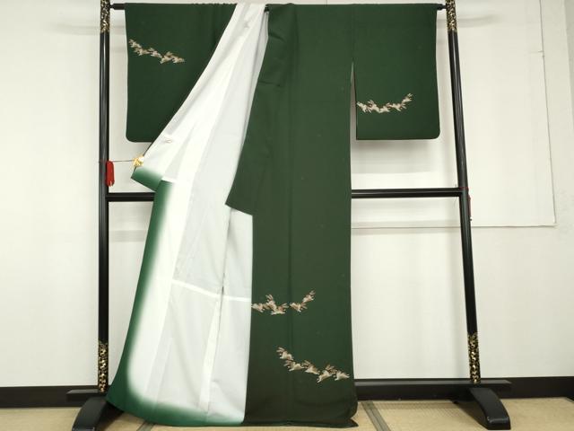 平和屋着物●訪問着 飛び兎 暈し染め 洗える着物 AABF9094cs