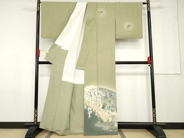 平和屋着物●訪問着 友禅 作家物 醍醐寺 暈し染め 正絹 逸品 AABF9116cs