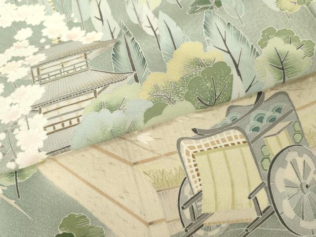 平和屋着物●訪問着 友禅 作家物 醍醐寺 暈し染め 正絹 逸品 AABF9116cs