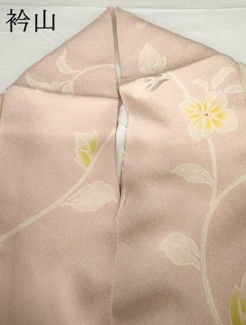 平和屋着物●上質な小紋 花唐草文 正絹 逸品 AABF9120cs