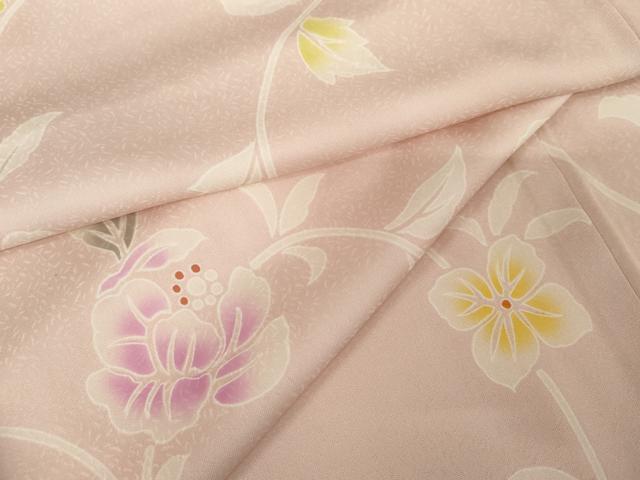 平和屋着物●上質な小紋 花唐草文 正絹 逸品 AABF9120cs