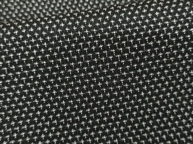 平和屋着物●本塩沢 蚊絣 黒地 正絹 逸品 AABF9121cs