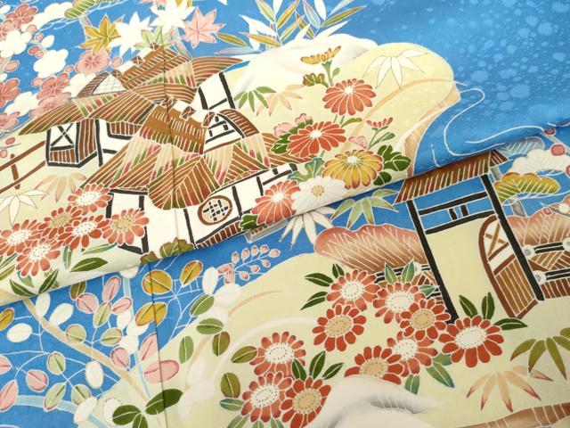 平和屋着物●訪問着 作家物 浜松風景文 正絹 逸品 AABF9130cs
