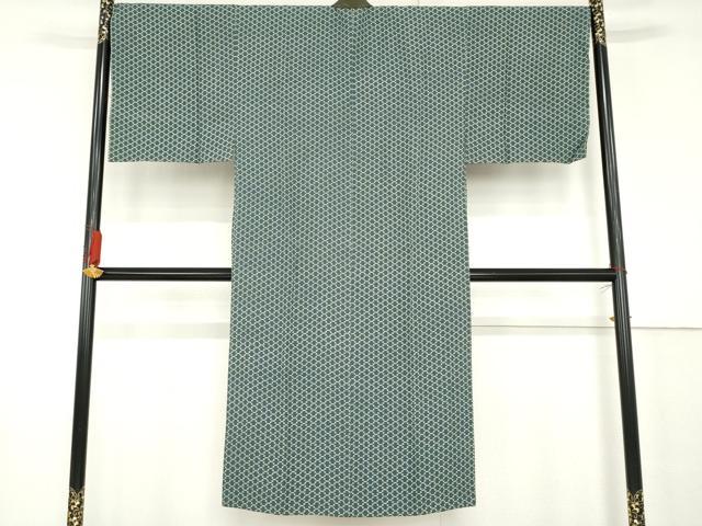平和屋着物●男性 長襦袢 袷 松皮菱文 正絹 逸品 未使用 AABF9133cs