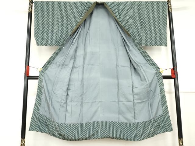 平和屋着物●男性 長襦袢 袷 松皮菱文 正絹 逸品 未使用 AABF9133cs