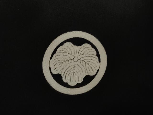 平和屋着物●男性 黒紋付 正絹 逸品 AABF9150cs
