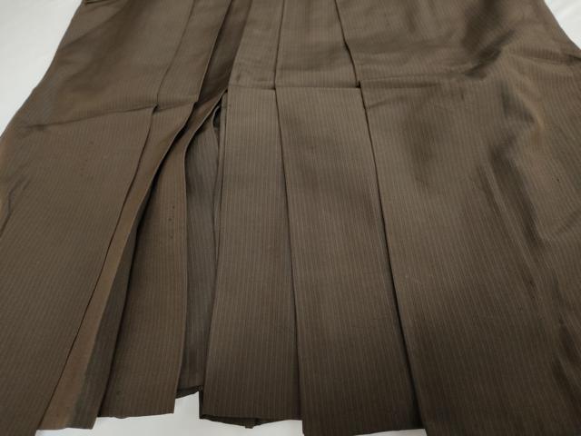 平和屋着物●男性 馬乗り袴 縞 正絹 逸品 AABF9152cs