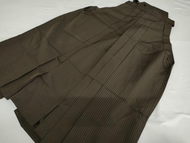 平和屋着物●男性 馬乗り袴 縞 正絹 逸品 AABF9157cs