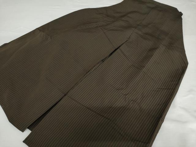 平和屋着物●男性 馬乗り袴 縞 正絹 逸品 AABF9157cs