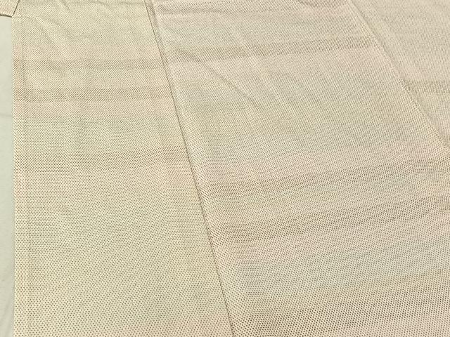 平和屋着物▽本塩沢 単衣 横段文 正絹 逸品 AABF9197jh