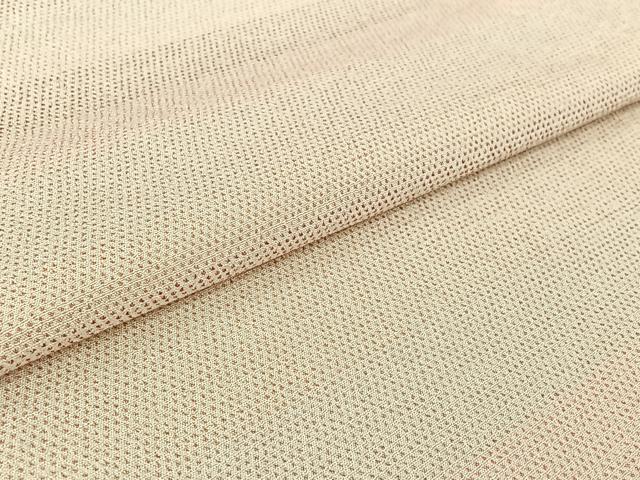 平和屋着物▽本塩沢 単衣 横段文 正絹 逸品 AABF9197jh