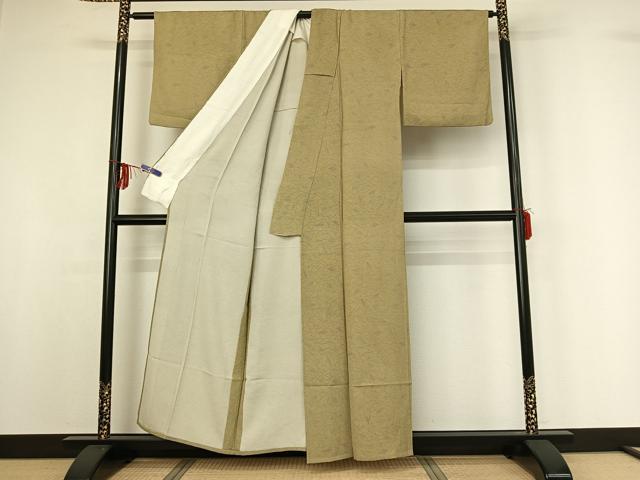 平和屋着物▽上質な小紋 単衣 薄文 正絹 逸品 AABF9200jh