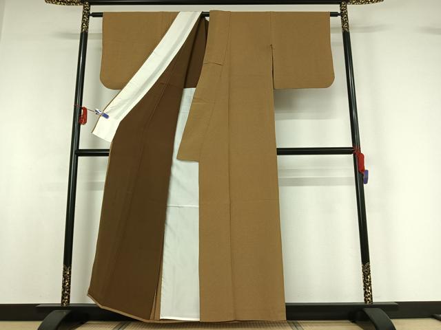 平和屋着物▽無形文化財 人間国宝 五嶋敏太郎 小紋 単衣 幾何学文様 正絹 逸品 AABF9222jh