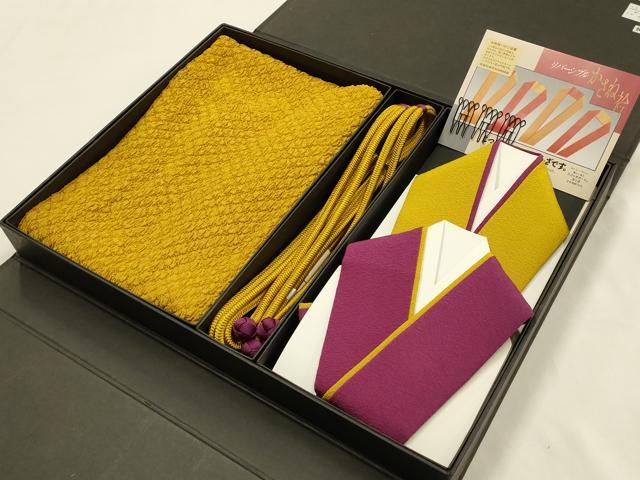 平和屋着物●染色作家 斉藤三才 和装小物 帯締め・帯揚げ・重ね衿セット 奈良組 小田巻房 リバーシブル 逸品 未使用品有 AABF9245ay