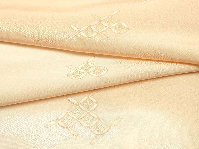 平和屋着物●絞彩苑 種田 和装小物 帯揚げ 手刺繍 七宝 暈し染め 金彩 逸品 AABF9270ay
