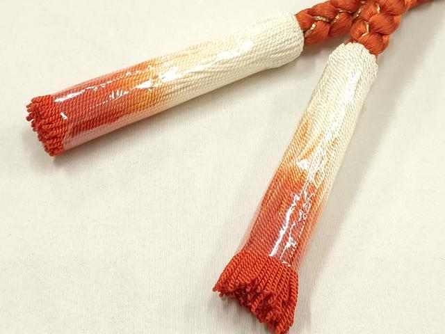 平和屋本店●和装小物 帯締め・帯揚げセット 振袖用 総絞り 流水花文 菊 金糸 金彩 撚り房 逸品 未使用品あり AABF9374ay
