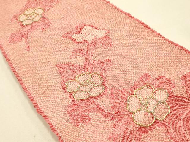 平和屋本店●和装小物 帯締め・帯揚げセット 総絞り 草花文 金糸 金彩 正絹 逸品 未使用品あり AABF9378ay