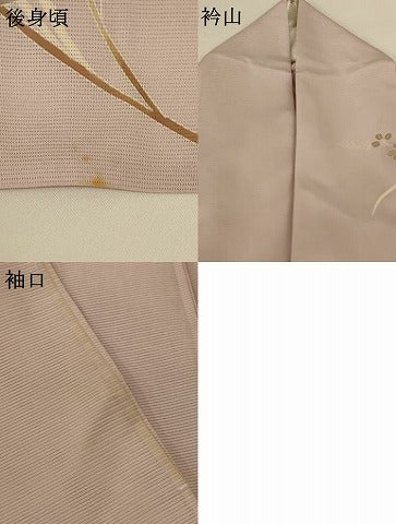 平和屋着物*夏物 訪問着 絽 雪輪花蝶文 銀彩 正絹 逸品 AABF9419jd