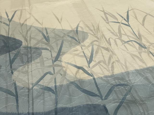 平和屋着物*夏物 訪問着 絽 流水枝葉文 正絹 逸品 AABF9423jd