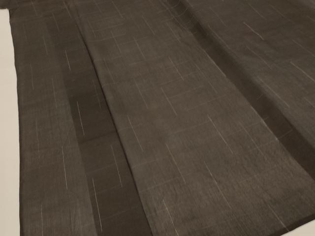 平和屋着物*夏物 小紋 紗 変わり格子 正絹 逸品 AABF9445jd