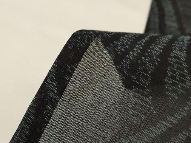 平和屋着物*夏物 本場大島紬 夏大島 よろけ縞 正絹 逸品 AABF9450jd