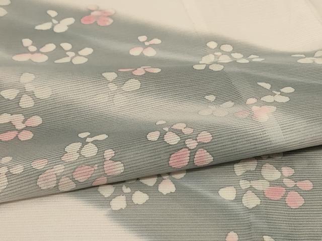 平和屋着物*夏物 訪問着 絽 舞花文 洗える着物 AABF9463jd