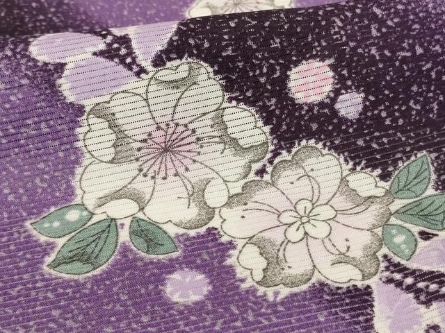 平和屋着物*夏物 小紋 絽 辻が花文 洗える着物 AABF9470jd