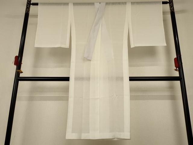 平和屋着物*夏物 長襦袢 絽 白色 洗える着物 AABF9504jd