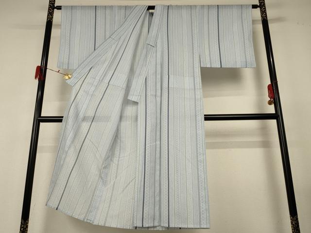 平和屋着物*夏物 男性 小紋 絽 吉祥間道 洗える着物 AABF9513jd