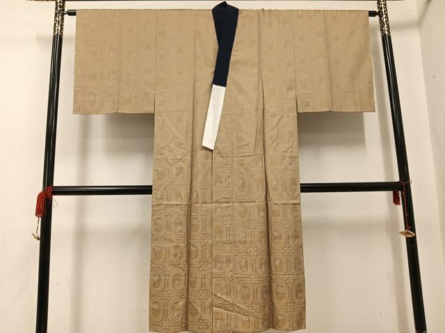 平和屋着物●男性 長襦袢 無双仕立て 十二支 正絹 逸品 未使用 AABF9525ph