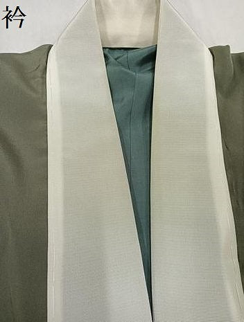 平和屋着物●男性 長襦袢 袷 富士山 暈し染め 正絹 逸品 AABF9526ph