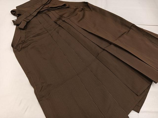 平和屋着物●男性 馬乗り袴 縞 正絹 逸品 AABF9532ph