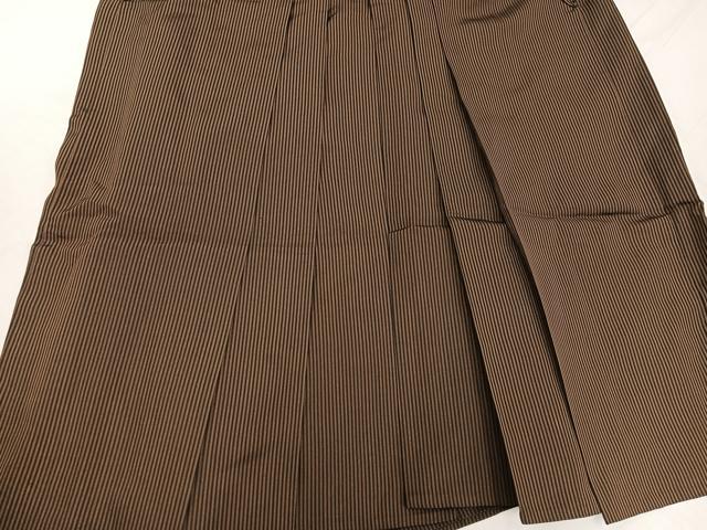 平和屋着物●男性 馬乗り袴 縞 正絹 逸品 AABF9532ph