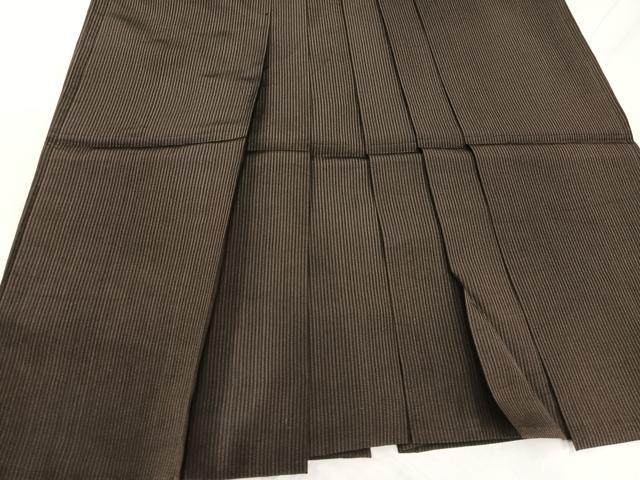 平和屋着物●男性 馬乗り袴 縞 正絹 逸品 AABF9536ph