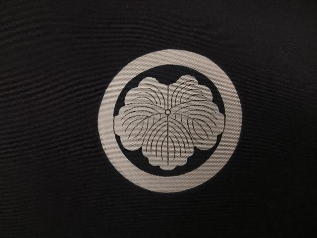 平和屋着物●男性 黒紋付・羽織セット 正絹 逸品 AABF9551ph