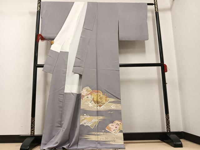 平和屋着物●豪華色留袖 作家物 駒刺繍 飛鳥花唐草冊子文 金彩 ロング丈 正絹 逸品 AABF9569ph