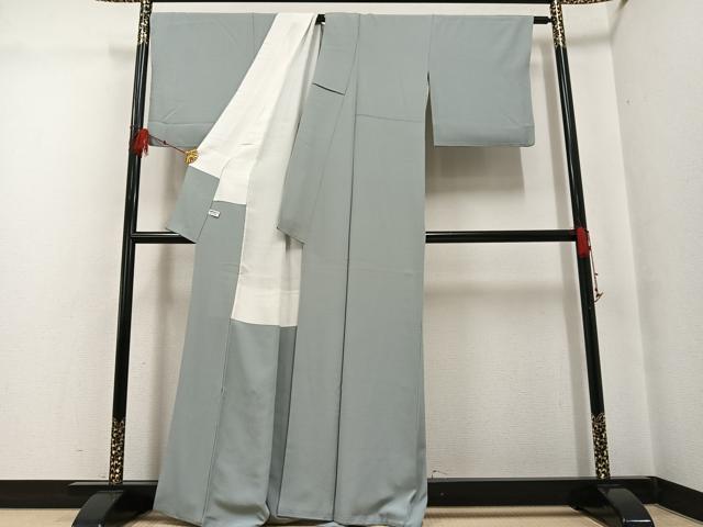 平和屋着物●上質な色無地 蕎麦切色 正絹 逸品 AABF9577ph