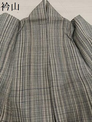 平和屋着物●上質な紬 格子 正絹 逸品 AABF9583ph