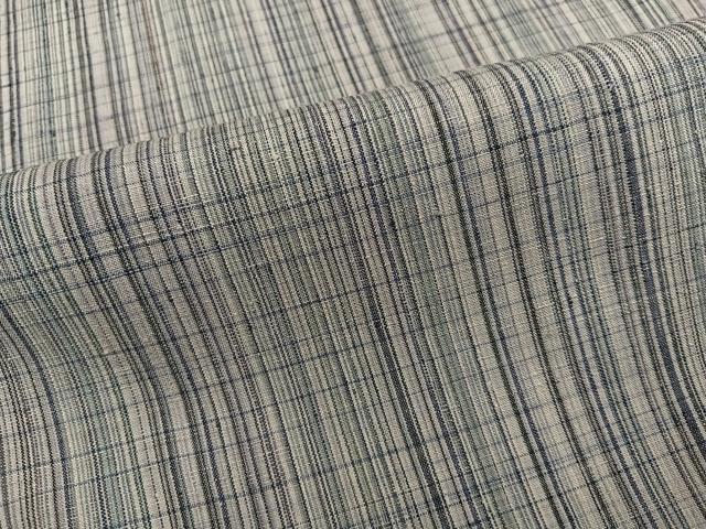 平和屋着物●上質な紬 格子 正絹 逸品 AABF9583ph
