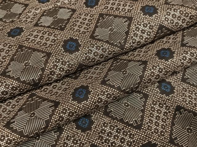 平和屋着物●希少 本場大島紬 龍郷絣 本場大島紬 正絹 逸品 AABF9585ph