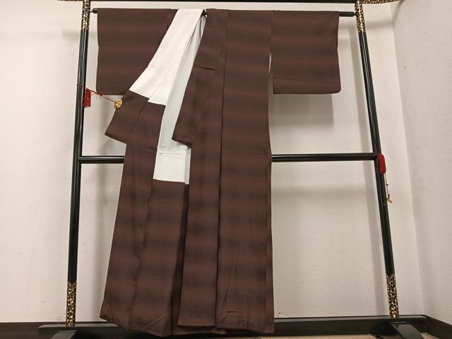 平和屋着物●江戸小紋 霞文 正絹 逸品 AABF9586ph