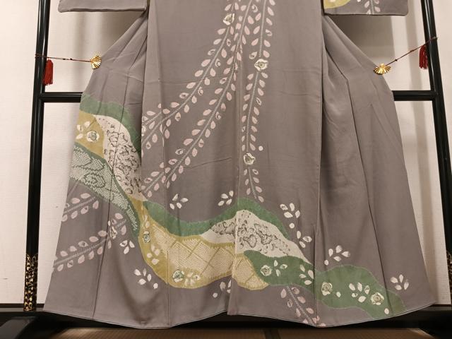 平和屋着物●訪問着 絞り 辻が花 正絹 逸品 AABF9589ph
