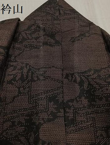 平和屋着物●結城紬 100亀甲 草木 正絹 逸品 AABF9592ph