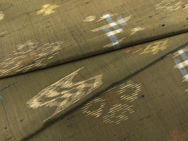 平和屋着物●本場琉球絣 紬 正絹 逸品 AABF9593ph