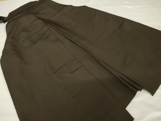 平和屋着物●男性 馬乗り袴 縞 正絹 逸品 AABF9620ck
