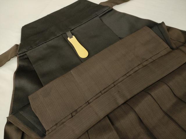平和屋着物●男性 馬乗り袴 色無地 赤墨色 正絹 逸品 AABF9621ck